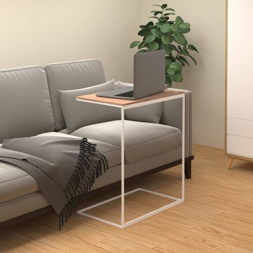 vidaXL Stranska mizica bela 55x35x66 cm konstruiran les Cene