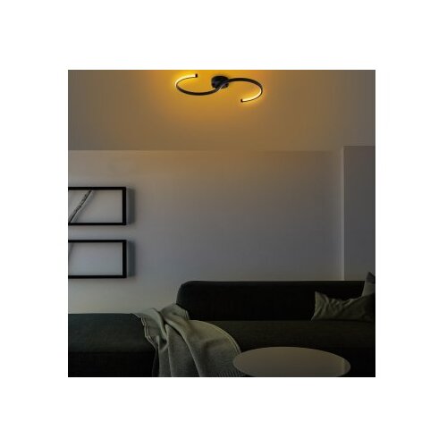 Opviq Črna LED stropna svetilka 25x10 cm Es – Cene