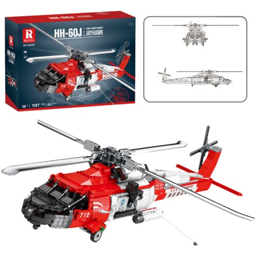 Kockice za slaganje helikoptera HH-60J Jayhawk sa 1137el - crveni Cene