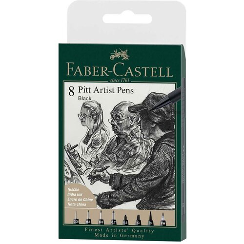 Faber-Castell Flomastri Pitt Artist 199, črni, 8 kosov Cene