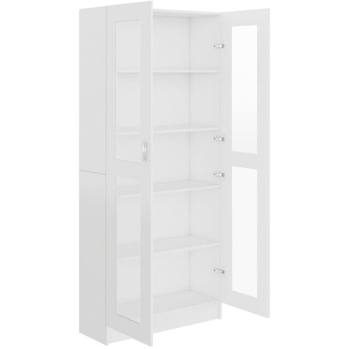  Vitrina bijela 82,5 x 30,5 x 185 cm konstruirano drvo Slike