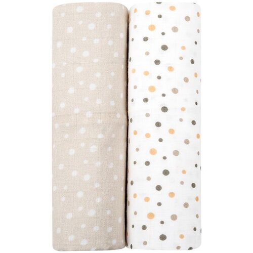 Kikka Boo Pelene od muslina set 2 pcs 80x80 Dots Beige Cene