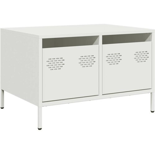Maison Chic TV omarica - TV stojalo - Televizijska omarica bela 68x50x43,5 cm hladno valjano jeklo, (21700839) Slike