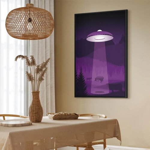  Slika - Ufo (1 Part) Vertical 40x60 U crnom drvenom okviru Cene