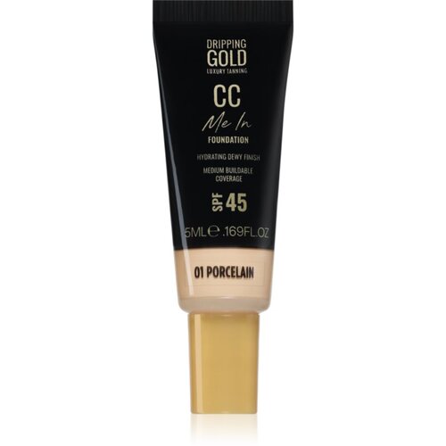 Dripping Gold CC Me In Mini Trial lahki tekoči puder SPF 45 odtenek Porcelain 01 5 ml Cene