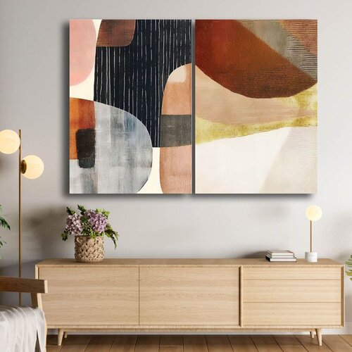 WALLXPERT 2P70100C008 Multicolor Decorative Canvas Painting (2 Pieces) Cene