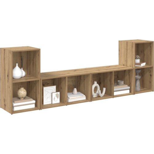 VidaXL Set TV komoda 4 pcs Umjetnička hrastovina 72 x 35 x 36.5 cm Slike