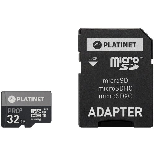 Msd PLATINET microSDHC+adapter PMMSD32UIII Slike
