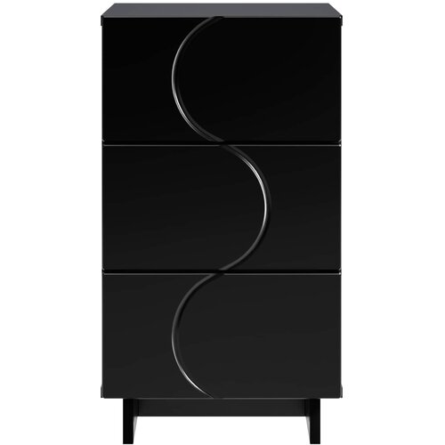  Noćni ormar Crna 33,5 x 34,5 x 60 cm Konstruirano drvo Slike