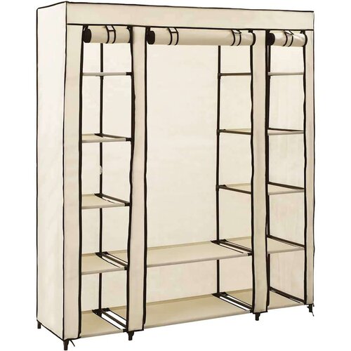 VidaXL Ormar od tkanine s odjeljcima i &amp;scaron;ipkama krem 150 x 45 x 176 cm Slike