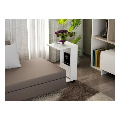 HANAH HOME Pomoćni stol, Bijela boja, Afitab - White