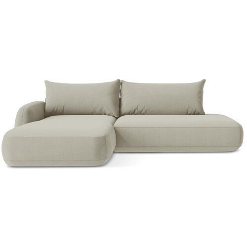 Makamii Bež sklopiva kutna garnitura (s lijevim kutom/s ležaljkom) Hale – Cijene