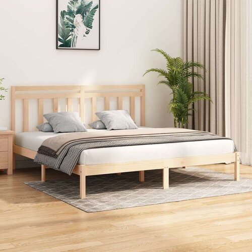  Posteljni okvir iz trdnega lesa 200x200 cm, (20646365) Slike