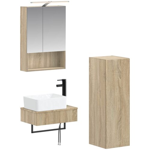  Set ormarića za kupaonicu 4 pcs Hrast sonoma 50 x 14,5 x 70 cm Cijene