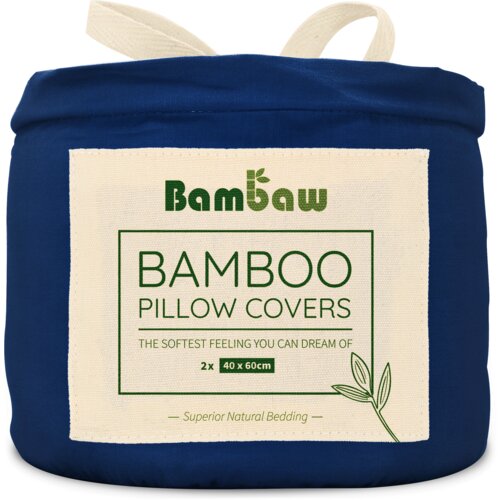 Bambaw Prevleke za blazine iz bambusa 40 x 60 cm, 2-​delni set - Navy Cene