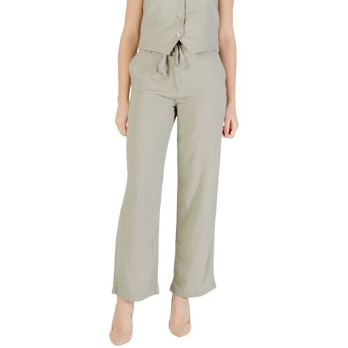 Only Hlače ONLCARO MW LINEN BL STR BELT PANT CC TLR 15338710 Zelena Slike