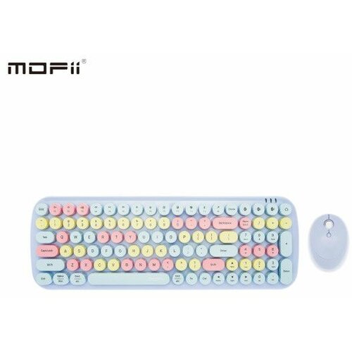 MOFII wl candy set tastatura i miš u šareno plavoj boji Slike