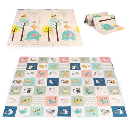 ECO TOYS edukativna podloga za igru sa dva lica, sklopiva sa torbom 200x180 ( ECOEVA023 ) Slike