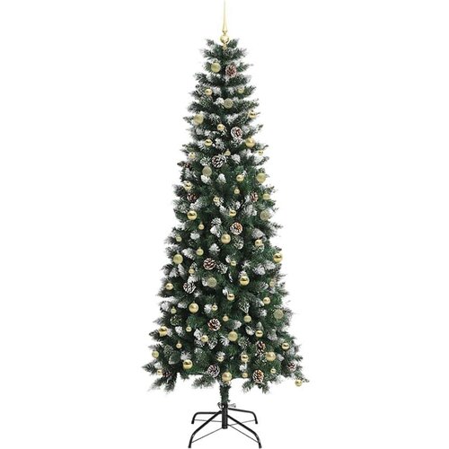 VidaXL Umjetno božićno drvce s stalakom Zelena 96 x 96 x 240 cm Slike