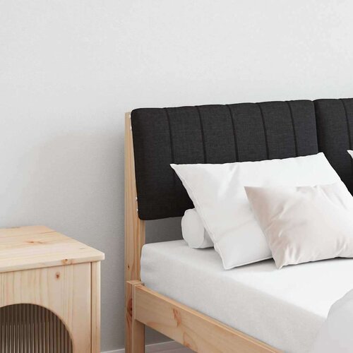 vidaXL Tapecirani uzglavlje Crna 120 cm Čvrsto borovo drvo Cijene