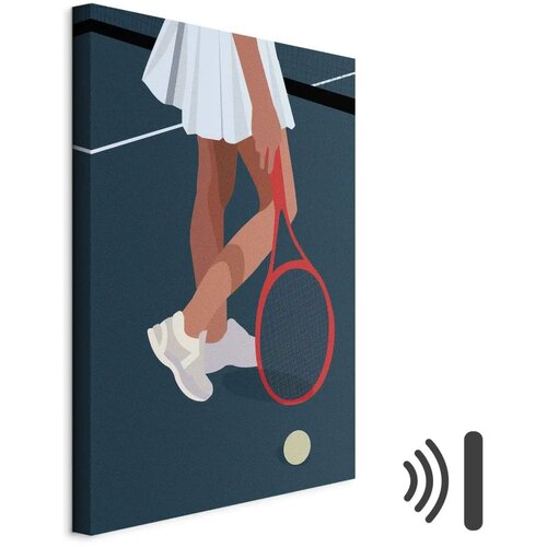  Slika - Female Tennis Player With a Red Racket on the Court - Graphics 60x90 Akustična Cijene
