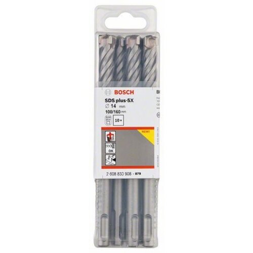 Bosch Hamer burgija SDS plus-5X 2608833908, 14 x 100 x 160 mm pakovanje od 10 komada Cene