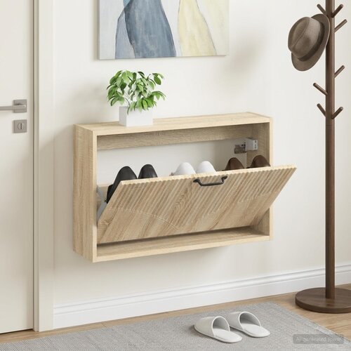  Ormar za cipele na zidu HOORN 71 x 17 x 43 cm Konstruirano drvo Slike