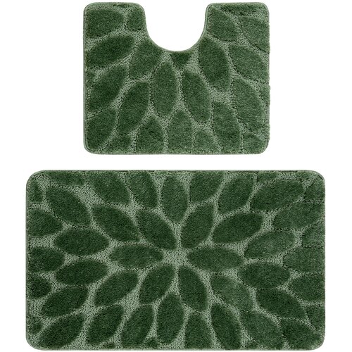 RugsX Preproge Dvodelni kopalni&scaron;ki set preproga SUPREME STONES, 60x100 cm Zelena Cene