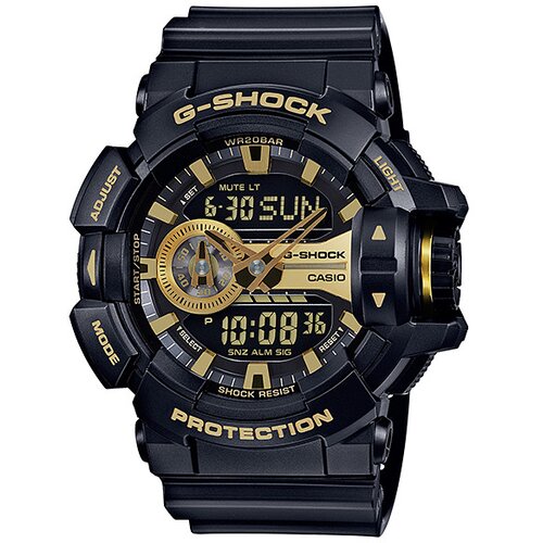 Casio Mu&amp;scaron;ki sat G-Shock GA-400GB-1A9, Kvarcni, Okrugli, 52 mm, Crni Slike