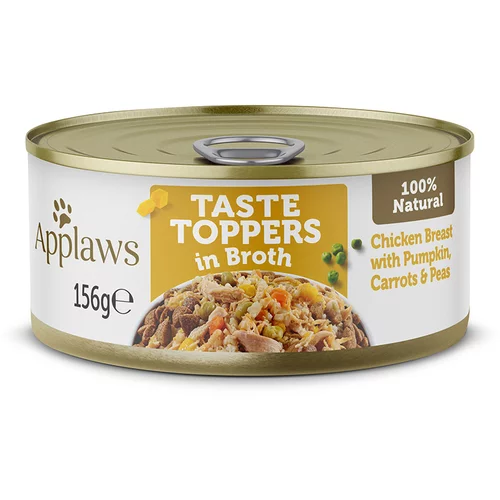 Applaws Taste Toppers v bujonu 6 x 156 g - Piščanec in zelenjava