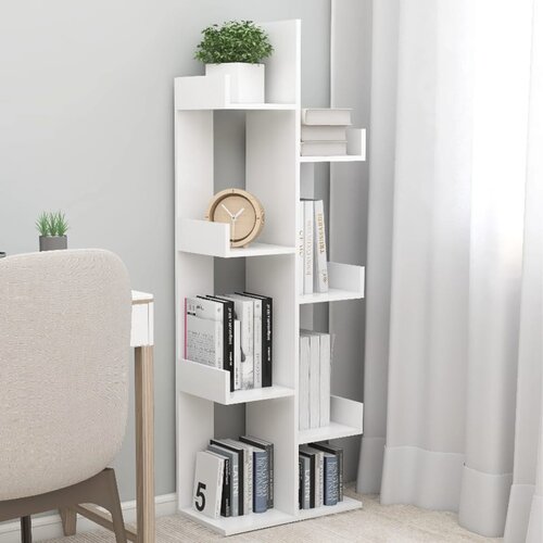 VidaXL ormarić za knjige bijeli 48 x 25,5 x 140 cm od iverice Slike