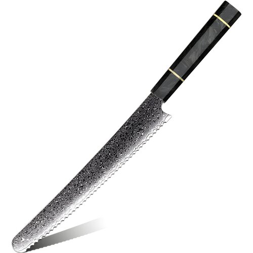  Damaskasti kuhinjski nož TS-37453 - Kruh / Crna KP37453 Cene
