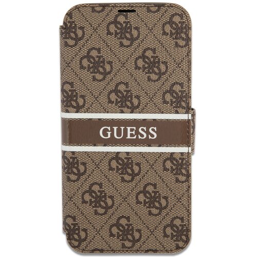  Maska za iPhone 13 Pro braon na preklop Guess Bk Pu 4G Stripe Cene