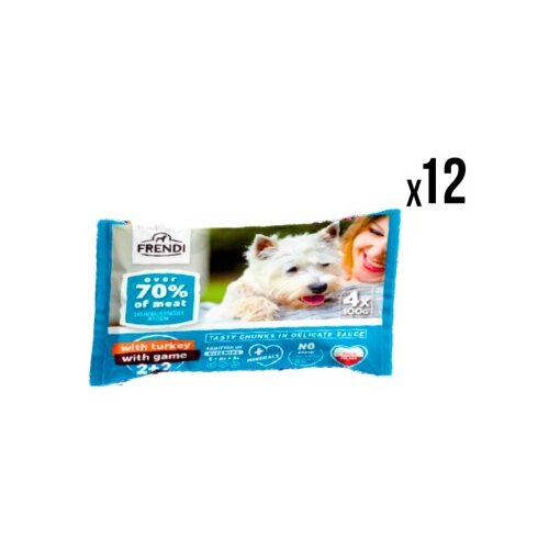 FRENDI kesice za pse 12x (4x100g) ćuretina i divljač x48 kesica ( 5841 ) Slike