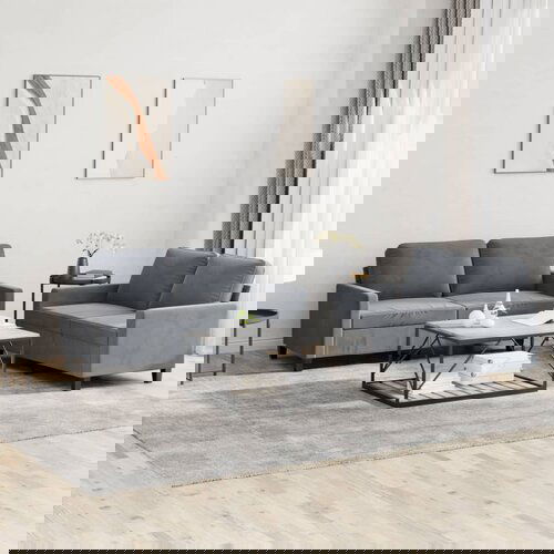 VidaXL 2-dijelni set sofa s jastucima tamnosivi bar&amp;scaron;unasti Slike