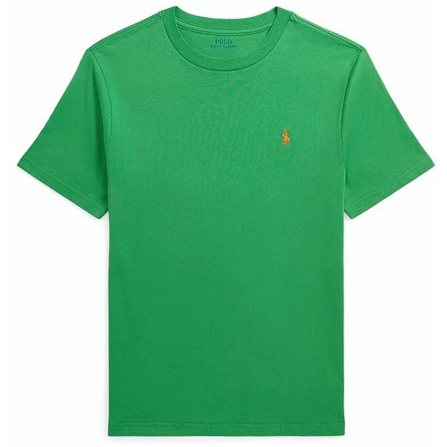 Polo Ralph Lauren Dječja pamučna majica kratkih rukava boja: zelena, bez uzorka