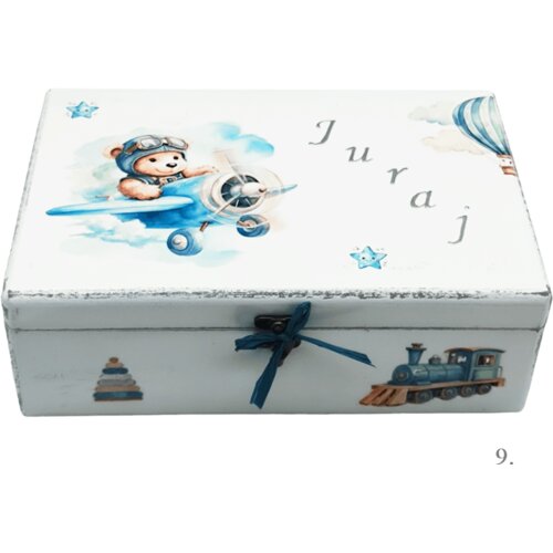  &Scaron;katla spominov personalizirana z imenom - darilo za rojstvo, krst ali rojstni dan otroka - 9. 20x30x10cm -154364 Cene