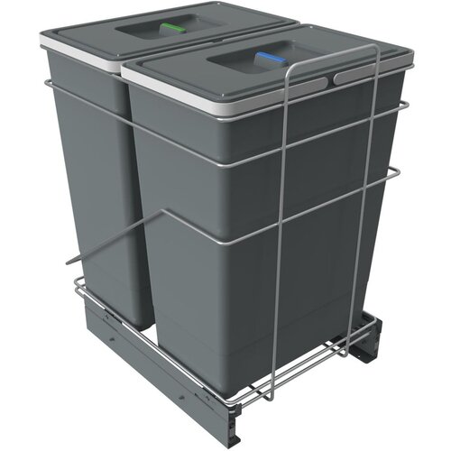 Elletipi Siv plastičen ko&amp;scaron; za smeti za ločevanje odpadkov/izvlečni Ecofil &amp;ndash; Slike