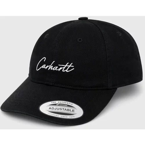 Carhartt WIP Pamučna kapa sa šiltom Delray Cap boja: crna, s aplikacijom, I031638.K02XX