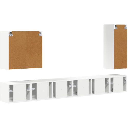  Set zidnog ormarića za TV Zidne 6 pcs Bijelo Slike
