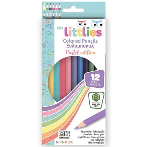 Luna The Littlies: Pastelni komplet 12 barvic brez lesa Cene
