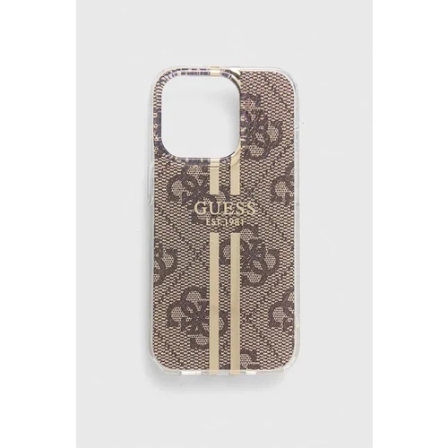 Guess Etui za telefon Phone 15 Pro 6.1" boja: smeđa