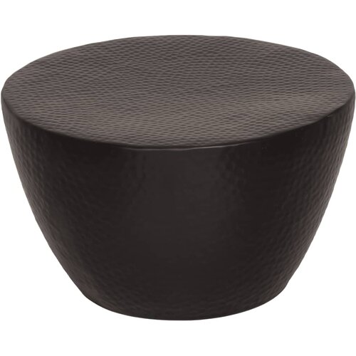  Stolić za kavu od čekićanog aluminija Ø 50 x 30 cm crni Cene
