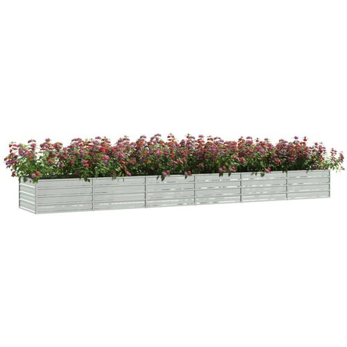 VidaXL Povi&amp;scaron;ena vrtna gredica 480 x 80 x 45 cm pocinčani čelik srebrna Slike