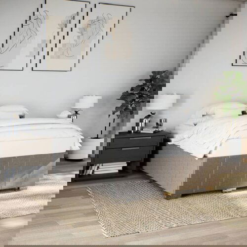 vidaXL Posteljni okvir brez vzmetnice taupe 140x200 cm blago Cene