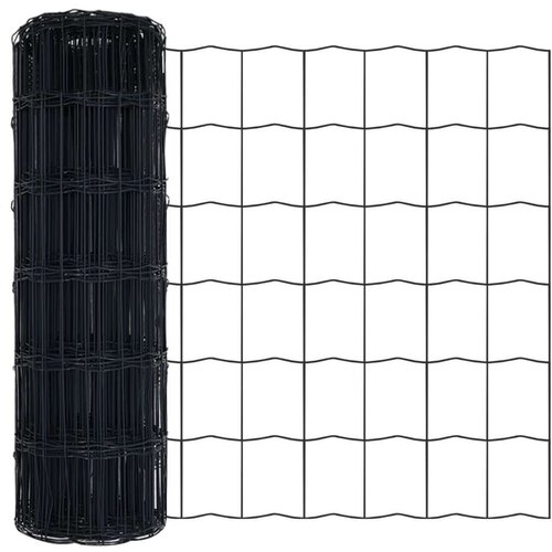 vidaXL Evropska ograja Siva 0.4x25 m Jeklo Cene