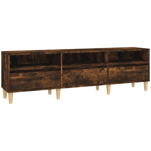 Maison Chic TV omarica - TV stojalo - Televizijska omarica dimljeni hrast 150x30x44,5 cm inženirski les, (21701288) Cene