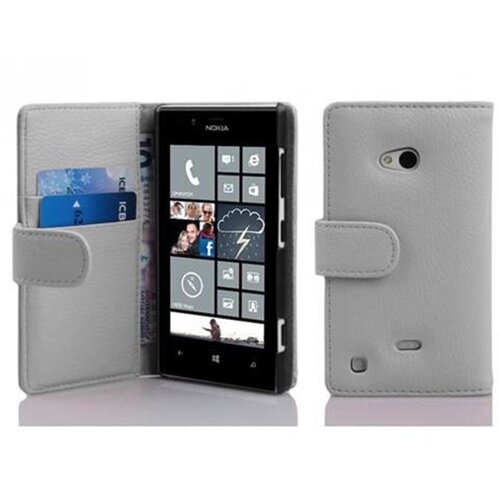Cadorabo Ohi&scaron;je, združljivo z Nokia Lumia 720 v snežno bela - Za&scaron;čitni ovitek iz teksturiranega umetnega usnja in žep za kartice, (20561106) Cene