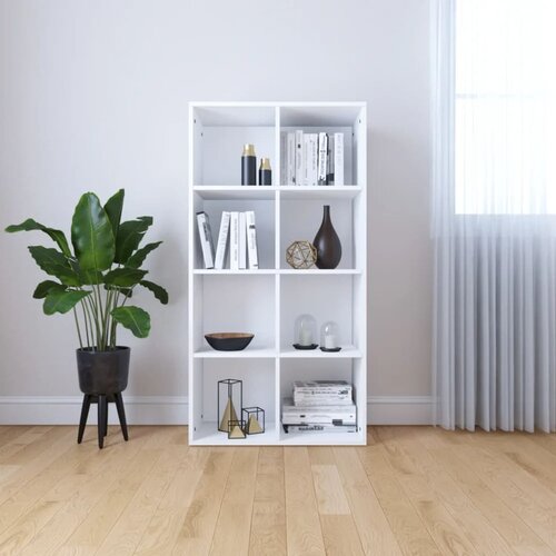 VidaXL Knjižna omara / komoda bela 66x30x130 cm iverna plo&amp;scaron;ča, (20622585) Slike