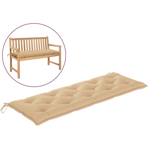 VidaXL Blazina za vrtno klop bež 150x50x7 cm blago Slike